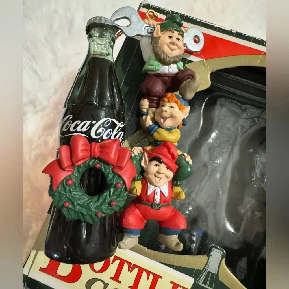 Coca Cola Vintage 1996 Christmas Bottling Works Ornament Collection Original Box
